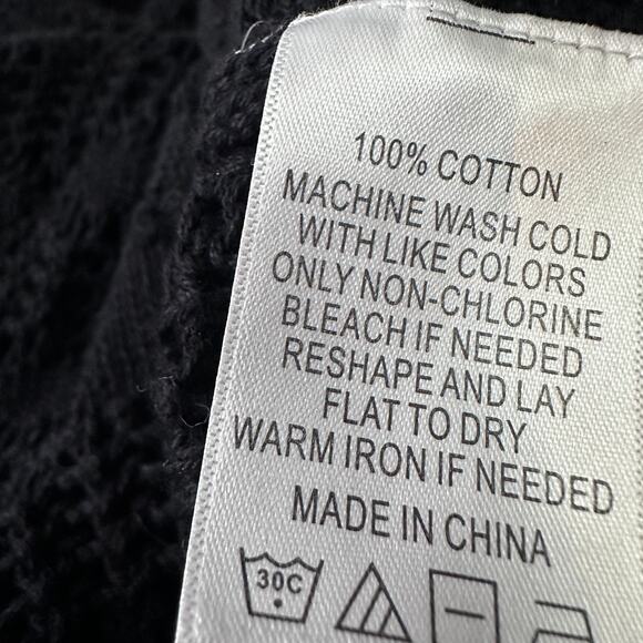 Johnny Was Long Open Front Crochet Kimono Duster Cardigan Sweater Women’s XS - Picture 7 of 9